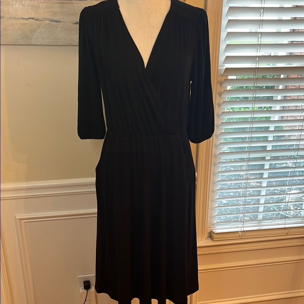 Draper James Black Long Sleeve Dress